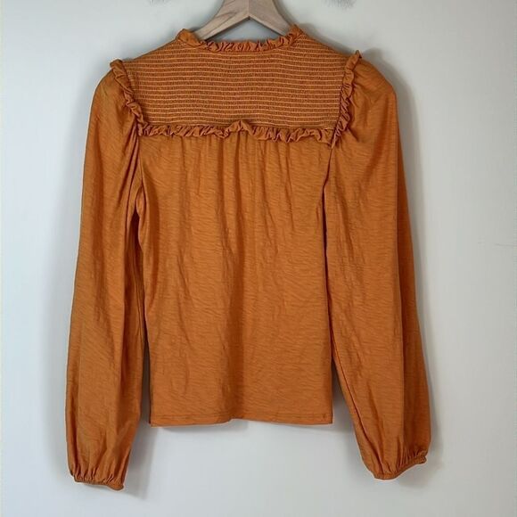 Nation LTD Dolly Smocked Long Sleeve Blouse Size Small - Picture 7 of 10